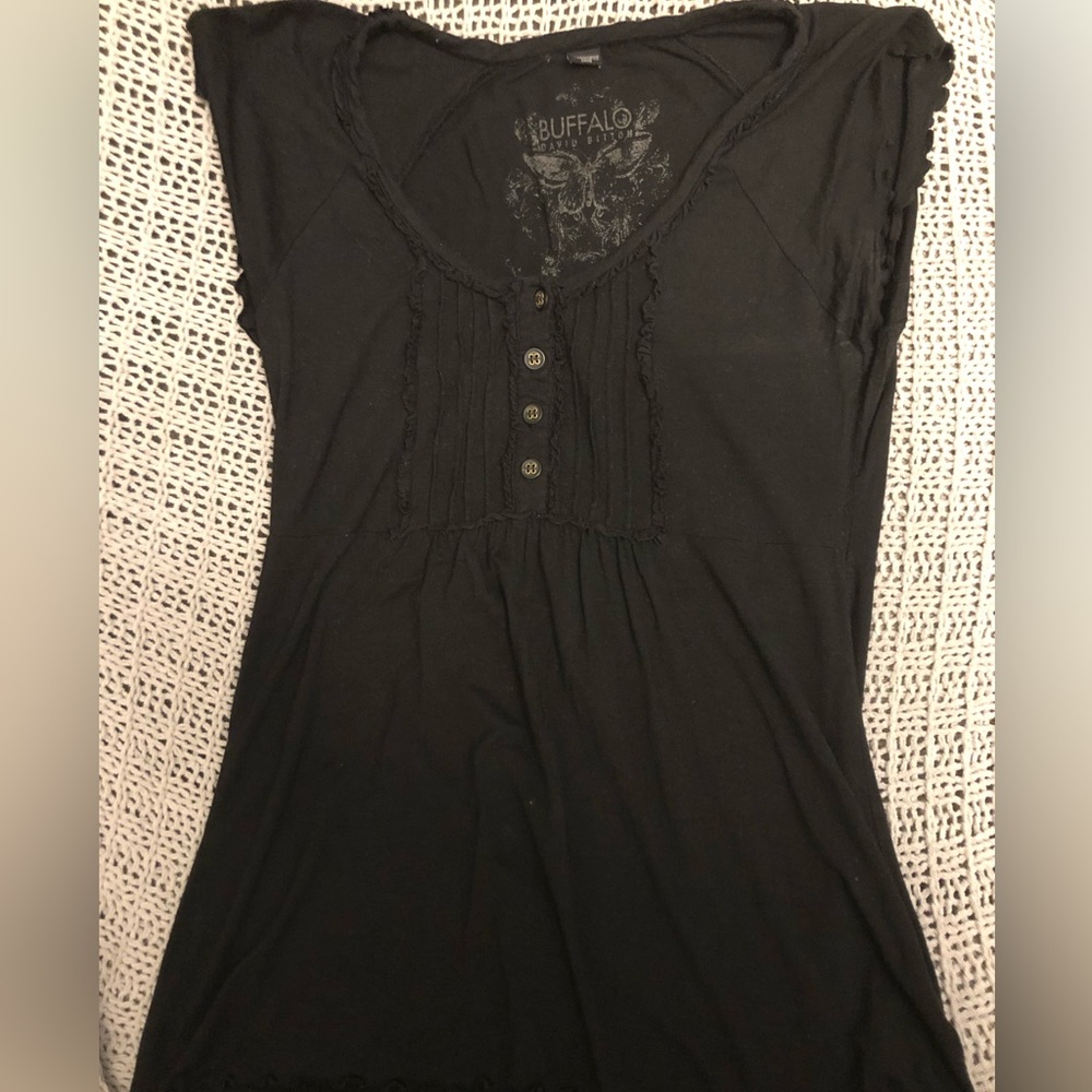 Cap sleeve black top size: Medium